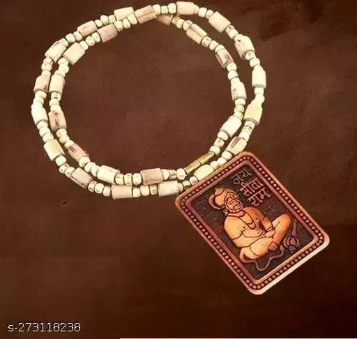 Tulsi Mala With Wooden Hanuman Idol locket